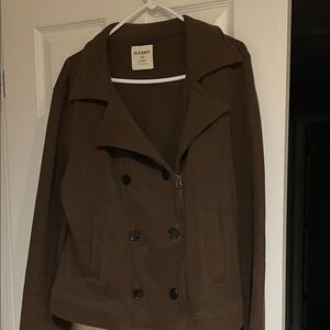 Old Navy Women's Dark Brown Peacoat Fall cozy coat